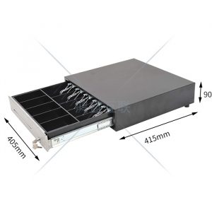 NWCD 40.5X41.5X9 CM Cash drawer All metal-Panel: Metal paint (stainless steel) - Image 1