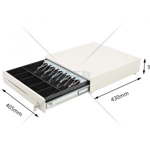 NWCD 40.5X43X9 CM Cash drawer all metal-leather grain Panel - Image 1