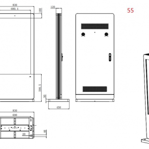 NW 55" FULL OUTDOOR KIOSK IP55-3000 nits - Image 2