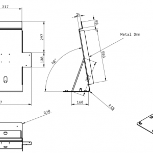 NWMK 15.6"/21.5" AIO metal kiosk with fiscal printer slot Windows based/Android based - Image 5