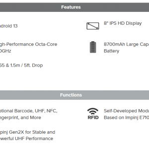P80 Chainway 8" Industrial Tablet Android 13 - Image 10